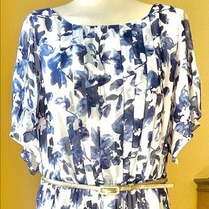 Eliza J pleated midi dress